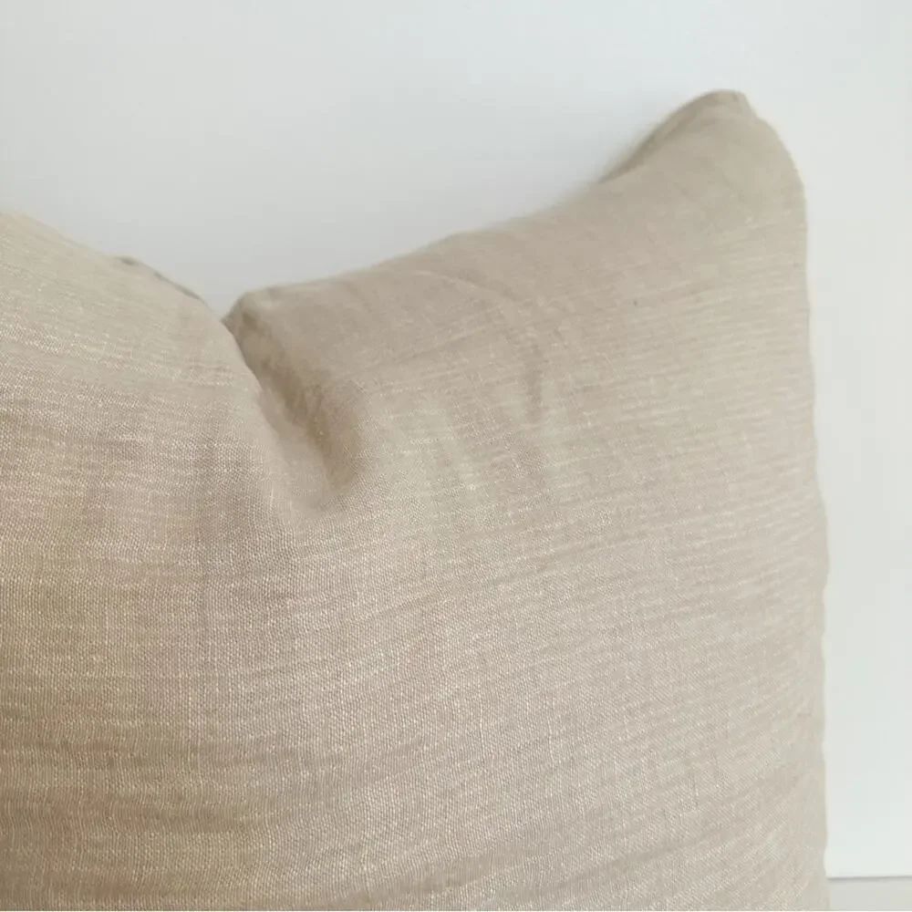 Set of 2 Restoration Hardware Crinkled Linen-Cotton Euro Shams